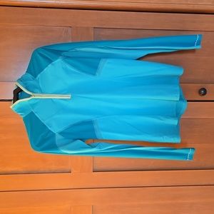 Lululemon Trail Bound Half Zip Pullover Blue Tropics Size 6